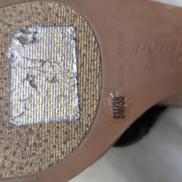 Lucky Brand Blk Crochet Cork Wedges - Picture 5 of 5